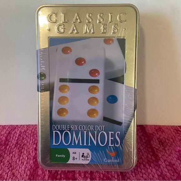 Cardinal Classic Games Double Six Color Dot Dominoes Game Style 9510C - Picture 5 of 5
